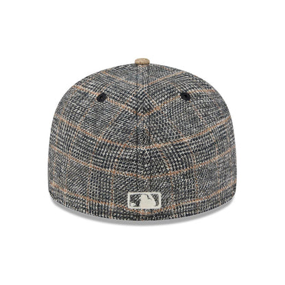 This is a Boston Red Sox MLB Vintage Tweed Open Blue Retro Crown 59FIFTY Fitted Cap 7