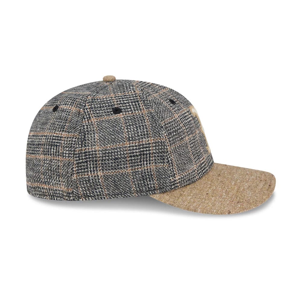 This is a Boston Red Sox MLB Vintage Tweed Open Blue Retro Crown 59FIFTY Fitted Cap 6