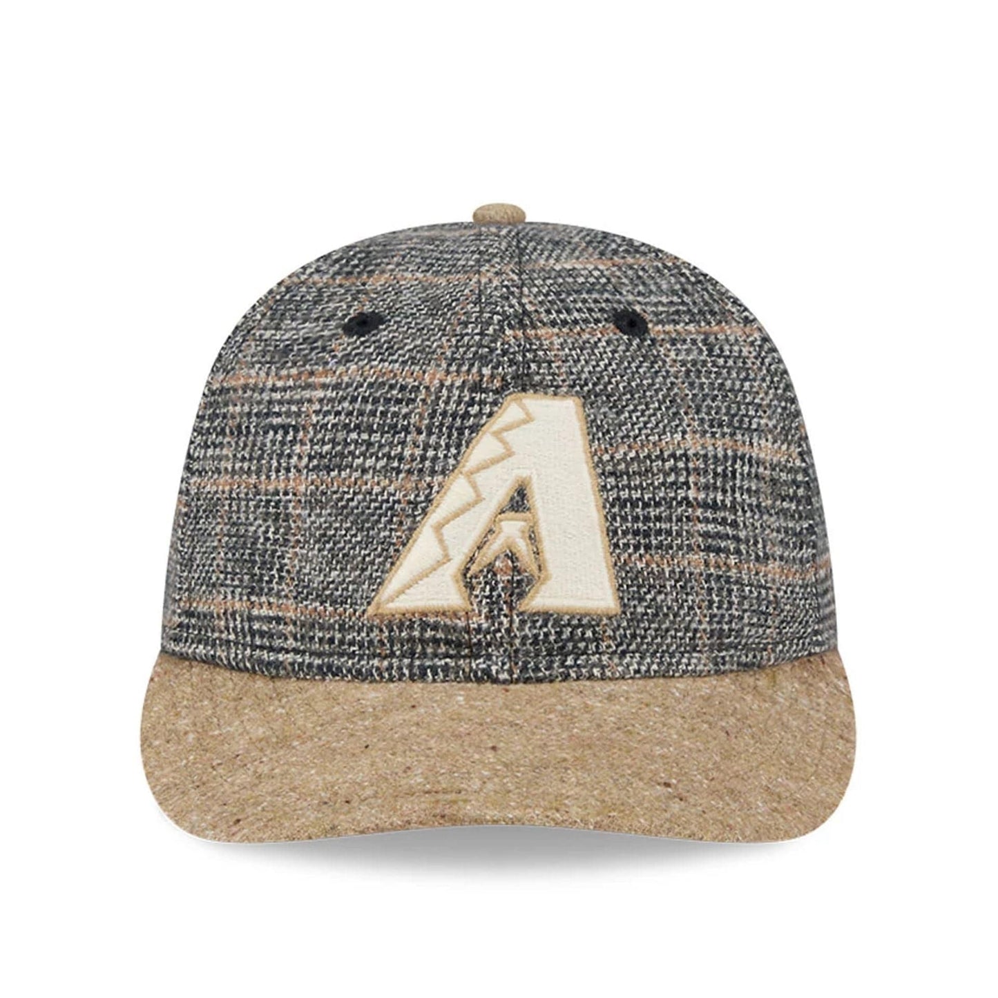 This is a Arizona Diamondbacks MLB Vintage Tweed Open Blue Retro Crown 59FIFTY Fitted Cap 4
