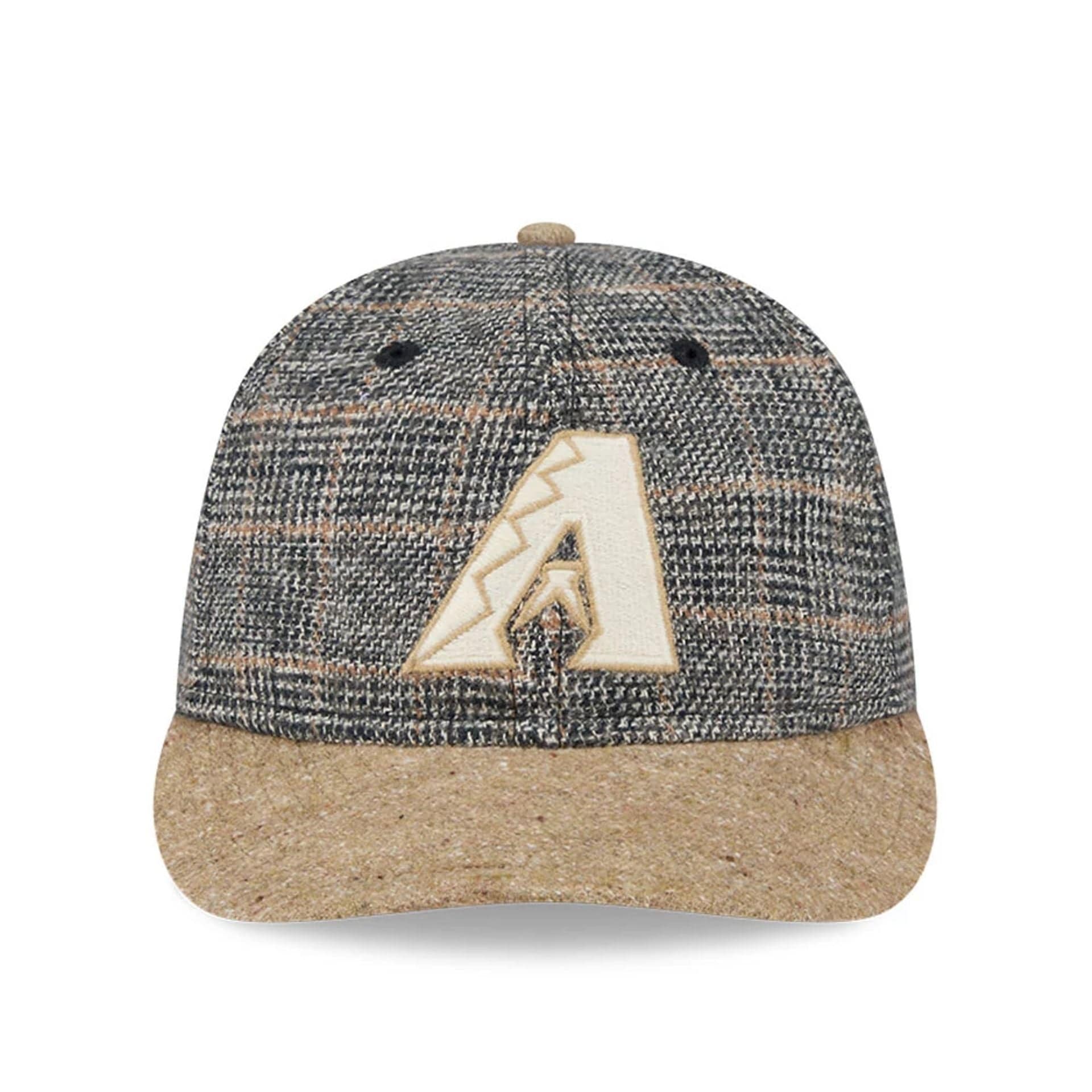 This is a Arizona Diamondbacks MLB Vintage Tweed Open Blue Retro Crown 59FIFTY Fitted Cap 4