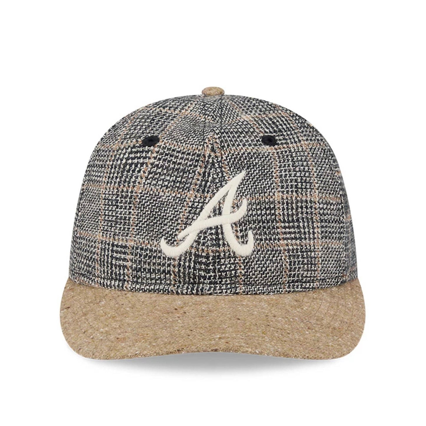 This is a Atlanta Braves MLB Vintage Tweed Open Blue Retro Crown 59FIFTY Fitted Cap 3