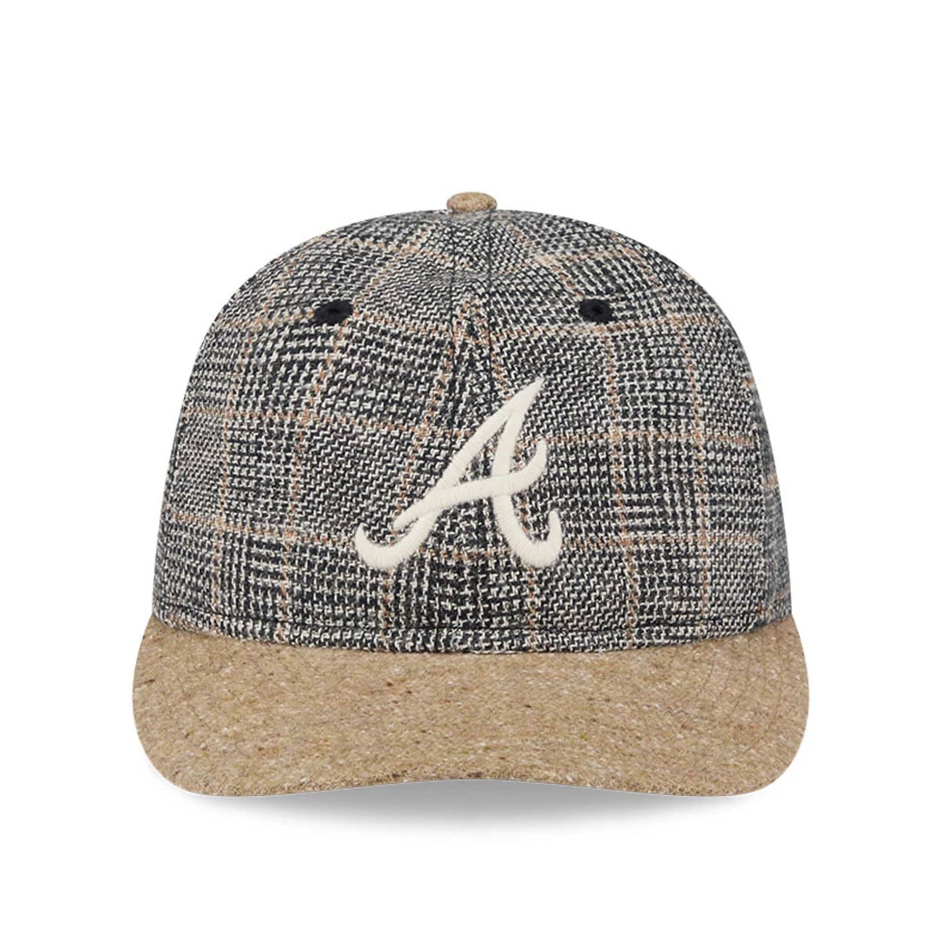 This is a Atlanta Braves MLB Vintage Tweed Open Blue Retro Crown 59FIFTY Fitted Cap 3