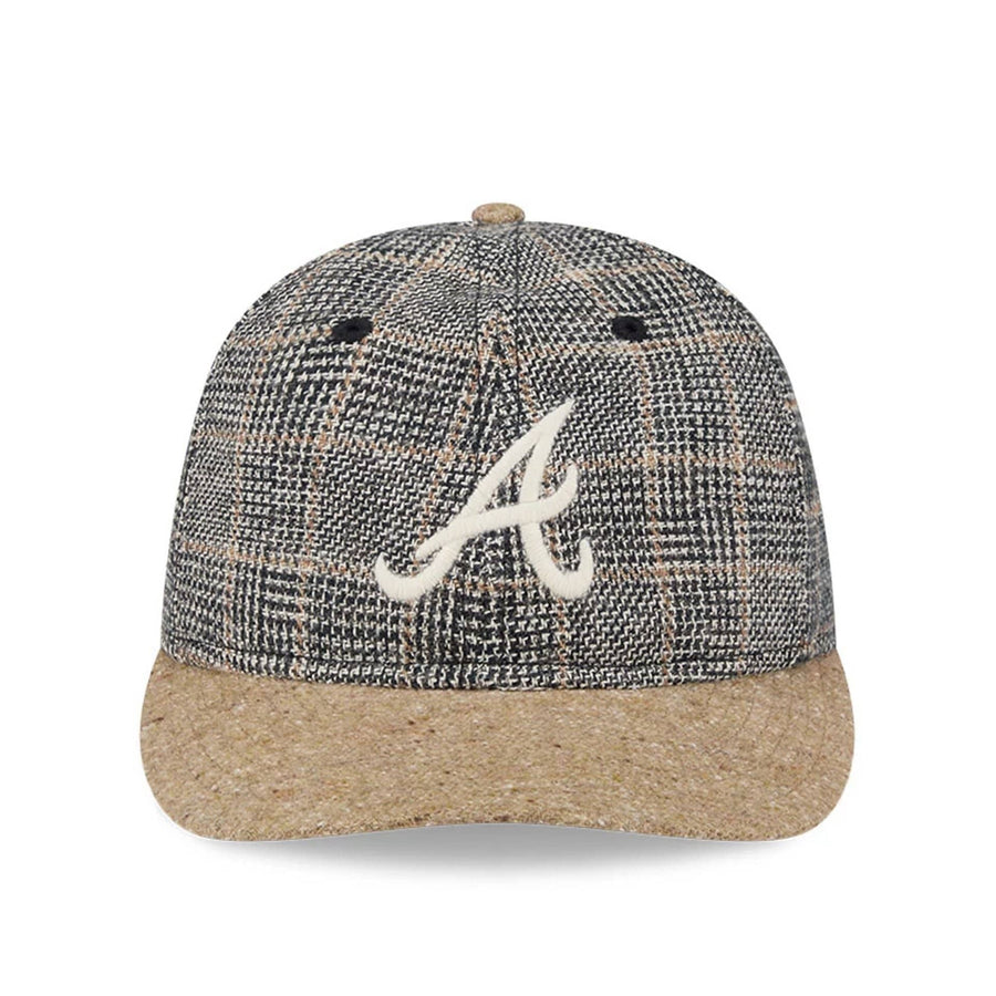 This is a Atlanta Braves MLB Vintage Tweed Open Blue Retro Crown 59FIFTY Fitted Cap 3