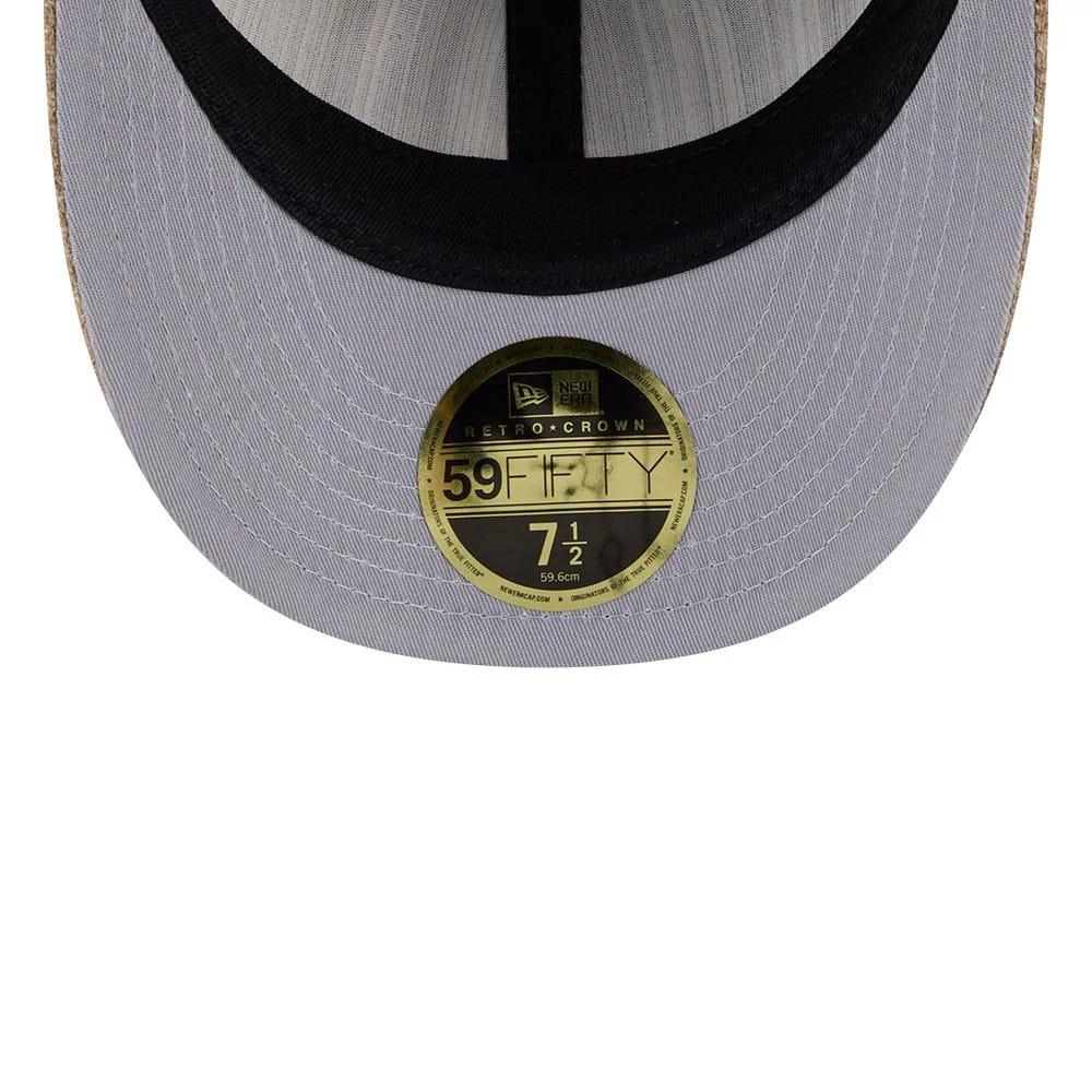 This is a Atlanta Braves MLB Vintage Tweed Open Blue Retro Crown 59FIFTY Fitted Cap 2