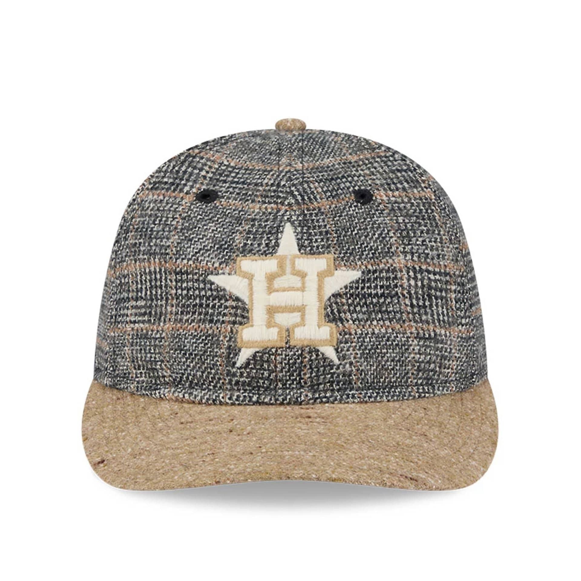 This is a Houston Astros MLB Vintage Tweed Open Blue Retro Crown 59FIFTY Fitted Cap 4