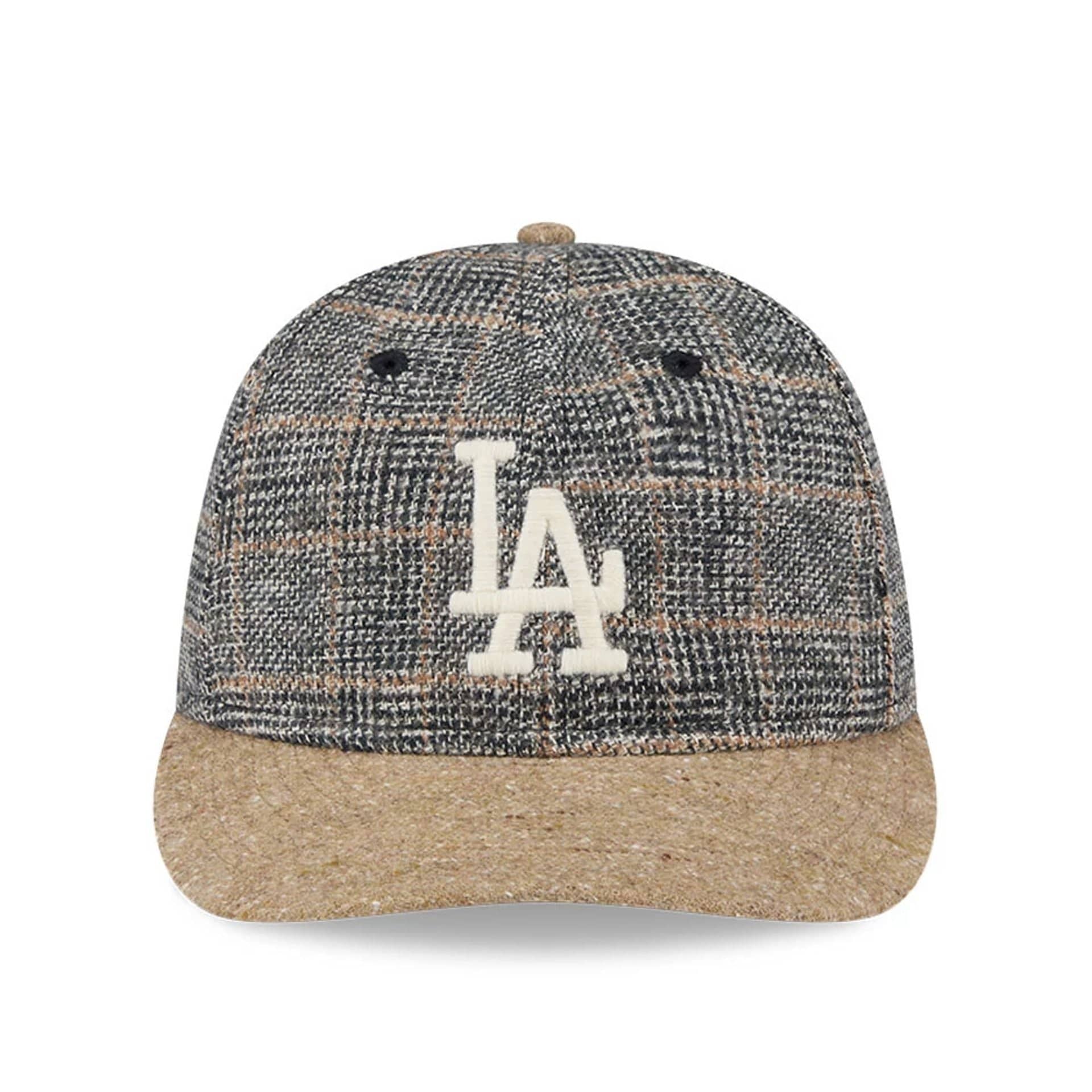 This is a LA Dodgers MLB Vintage Tweed Open Blue Retro Crown 59FIFTY Fitted Cap 3