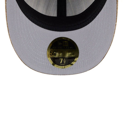 This is a LA Dodgers MLB Vintage Tweed Open Blue Retro Crown 59FIFTY Fitted Cap 2