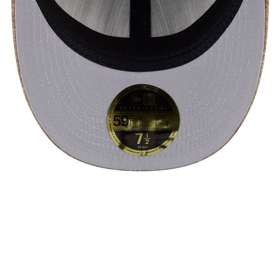 This is a LA Dodgers MLB Vintage Tweed Open Blue Retro Crown 59FIFTY Fitted Cap 2