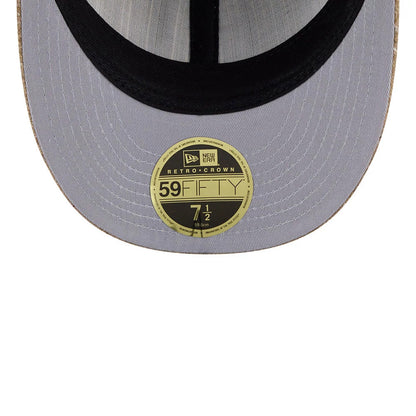 This is a Chicago White Sox MLB Vintage Tweed Open Blue Retro Crown 59FIFTY Fitted Cap 2