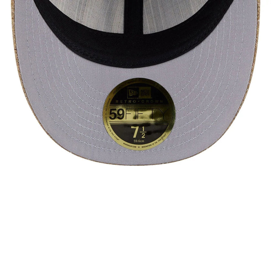 This is a Detroit Tigers MLB Vintage Tweed Open Blue Retro Crown 59FIFTY Fitted Cap 2