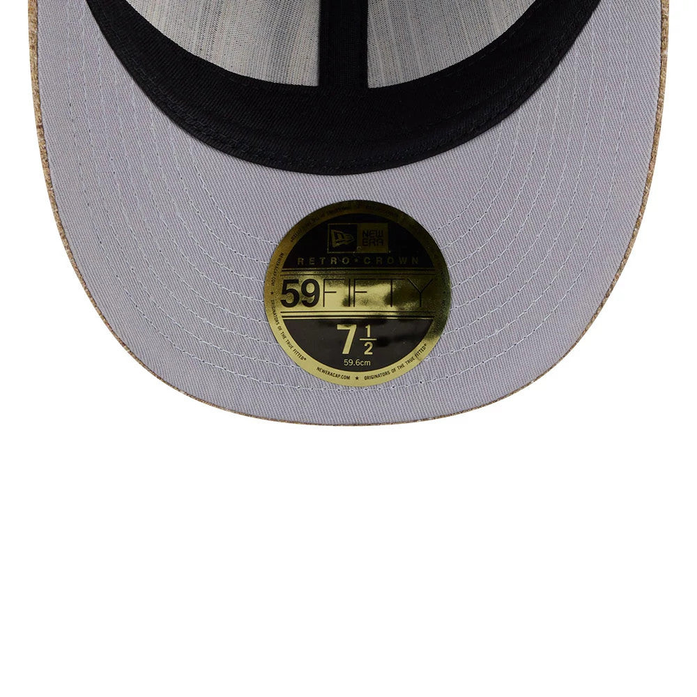 This is a Detroit Tigers MLB Vintage Tweed Open Blue Retro Crown 59FIFTY Fitted Cap 2