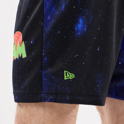 The model is wearing this Warner Brothers Space Jam Oversized Shorts in white. 5