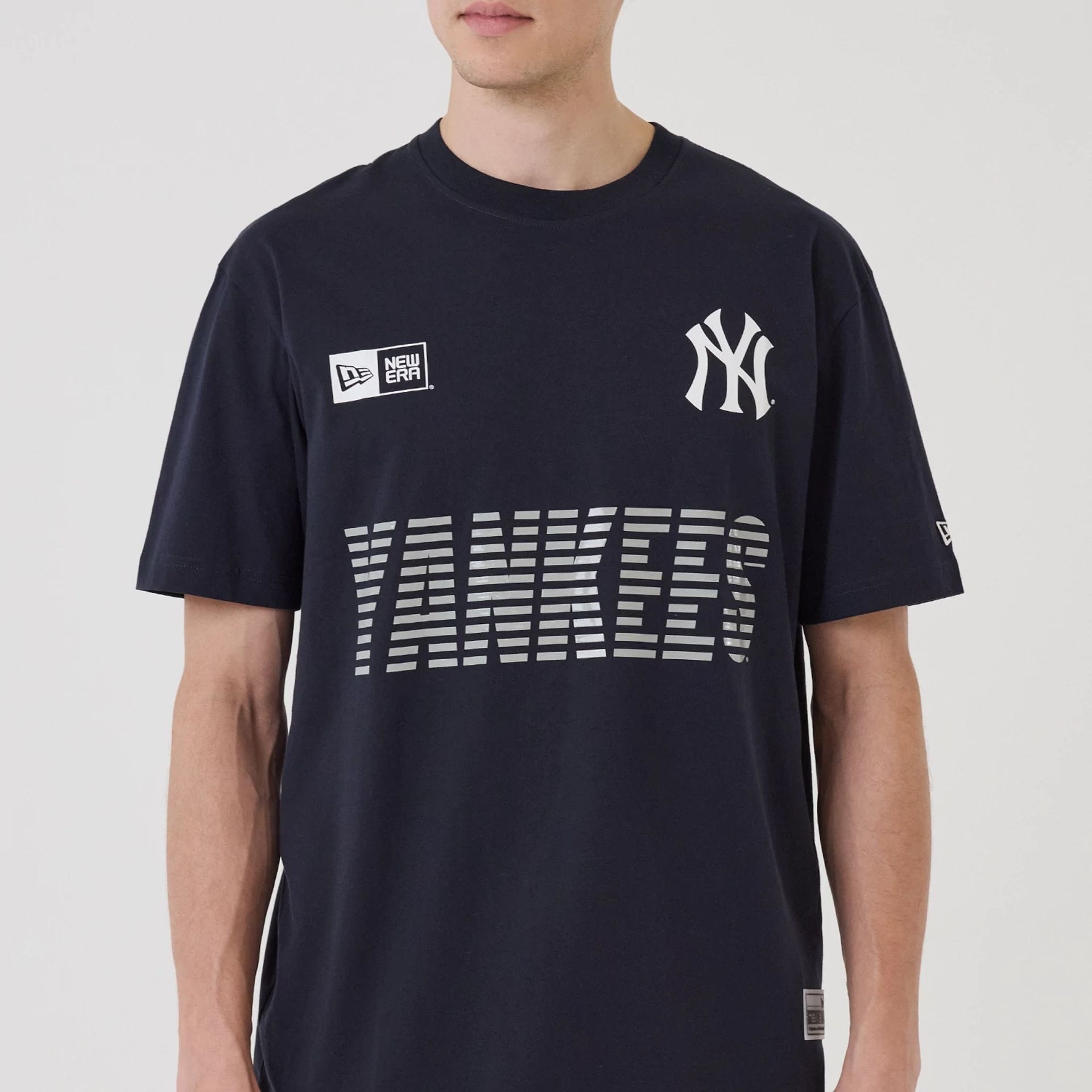The model is wearing this MLB Match New York Yankees T-Shirt in navy. 5