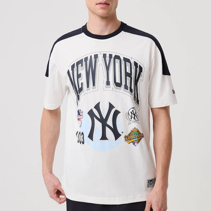 The model is wearing this MLB Sport Classic World Series New York Yankees T-Shirt in white. 5
