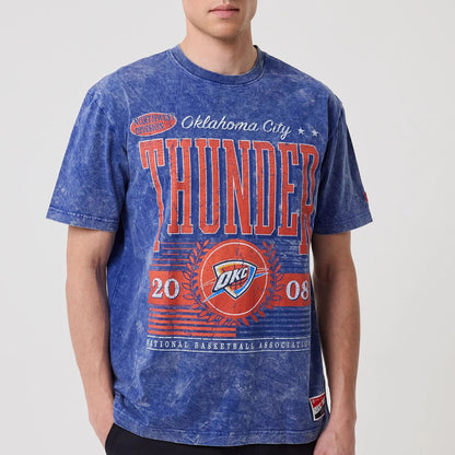 The model is wearing this NBA Oklahoma City Thunder T-Shirt in blue. 5