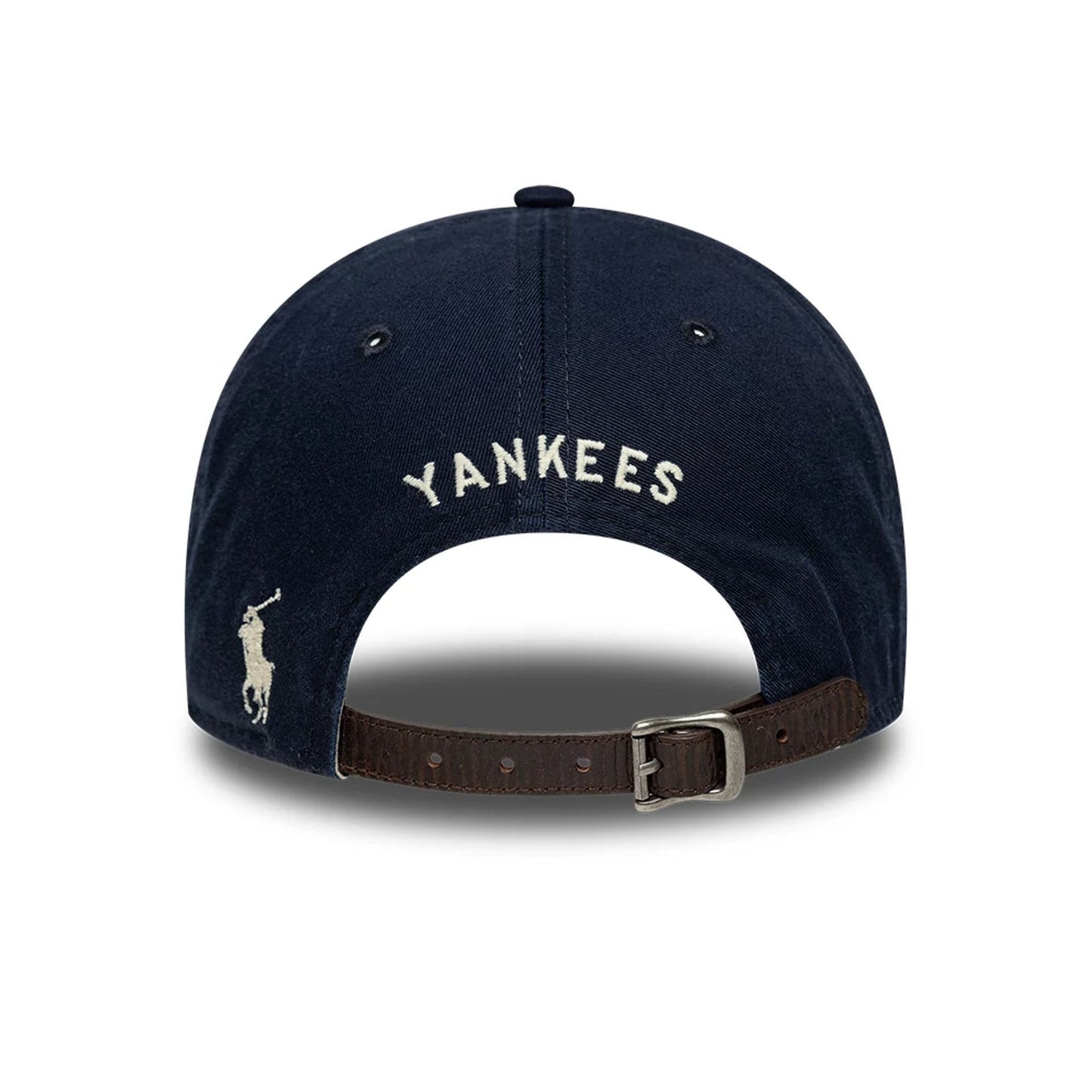 This is a New York Yankees Ralph Lauren x MLB Navy Long Visor 9FORTY Adjustable Cap 2