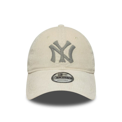 This is a New York Yankees Ralph Lauren x MLB Cord Open Beige Long Visor 9FORTY Adjustable Cap 3