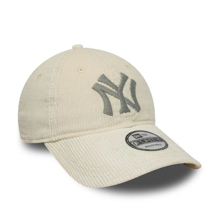 This is a New York Yankees Ralph Lauren x MLB Cord Open Beige Long Visor 9FORTY Adjustable Cap 4