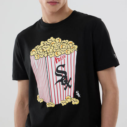 The model is wearing this MLB Popcorn Chicago White Sox T-Shirt in black. 5