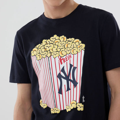 The model is wearing this MLB Popcorn New York Yankees T-Shirt in navy. 5