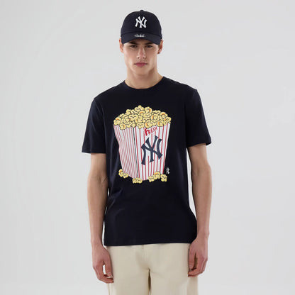 The model is wearing this MLB Popcorn New York Yankees T-Shirt in navy. 1
