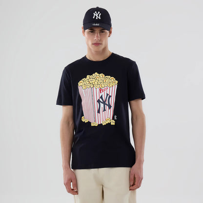 The model is wearing this MLB Popcorn New York Yankees T-Shirt in navy. 1