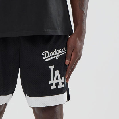 The model is wearing these MLB LA Dodgers Mesh Shorts in black. 5