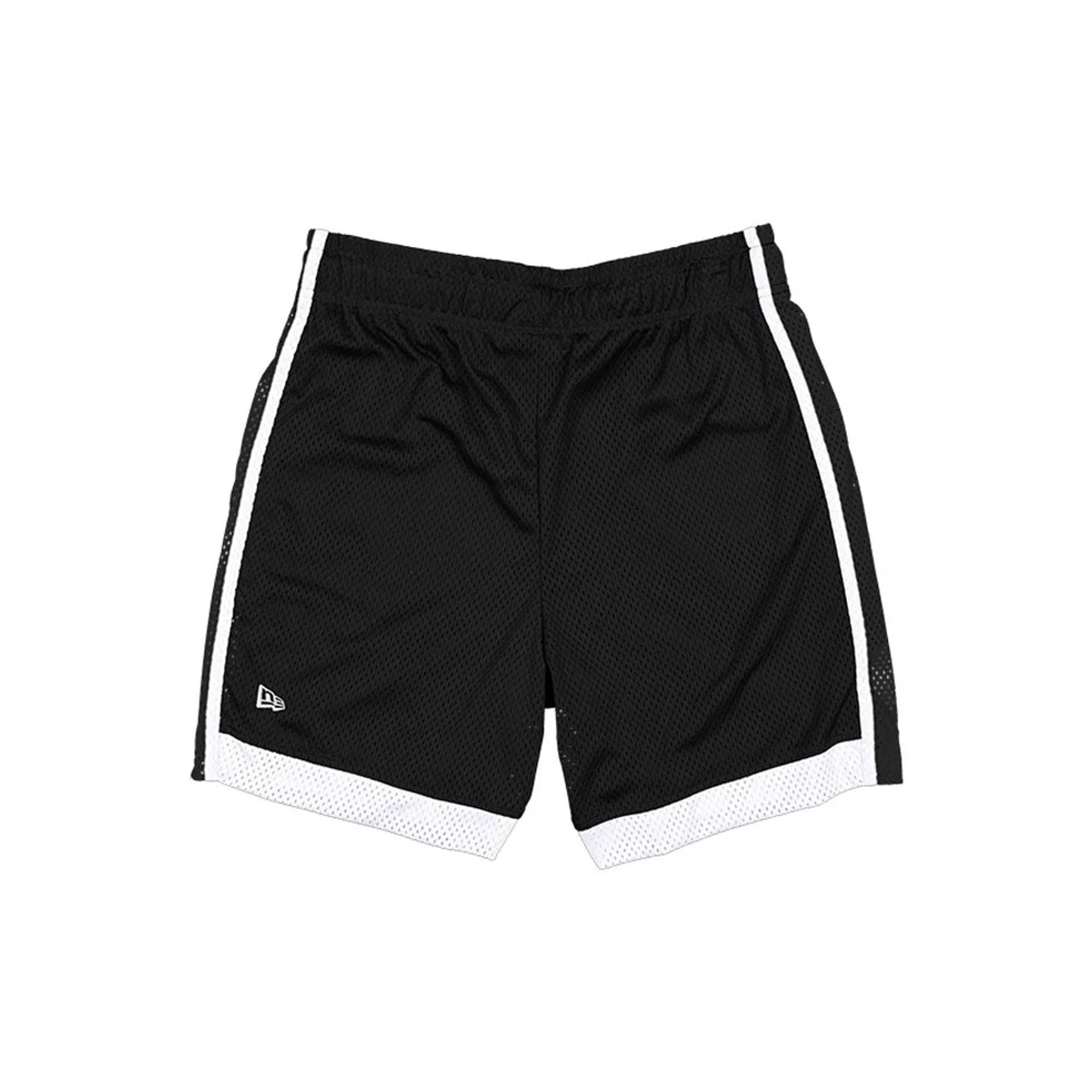 The model is wearing these NBA Boston Celtics Mesh Shorts in black. 2