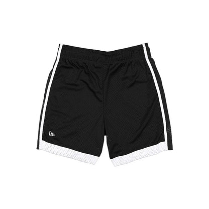 The model is wearing these NBA Boston Celtics Mesh Shorts in black. 2