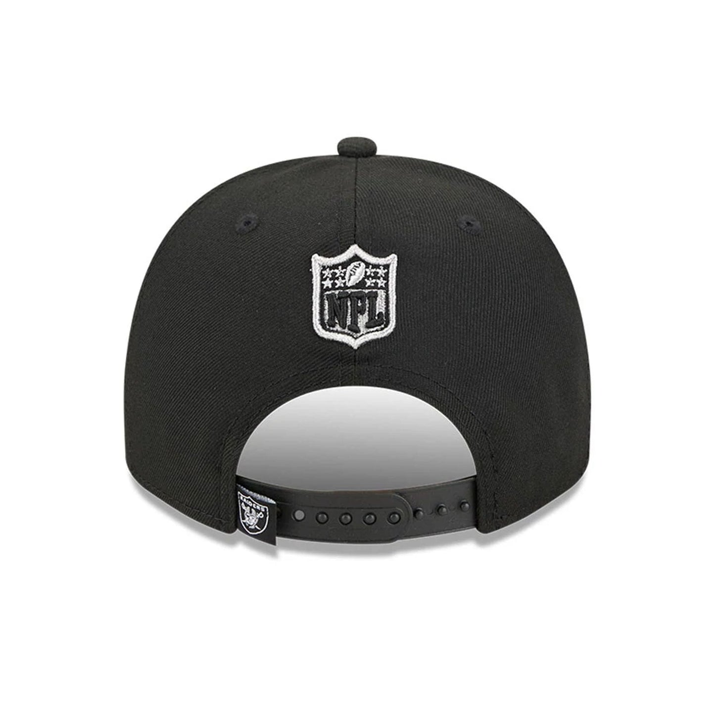 Pictured is this NFL Cartoon Las Vegas Raiders 9FIFTY A-Frame Snapback cap in black. 7