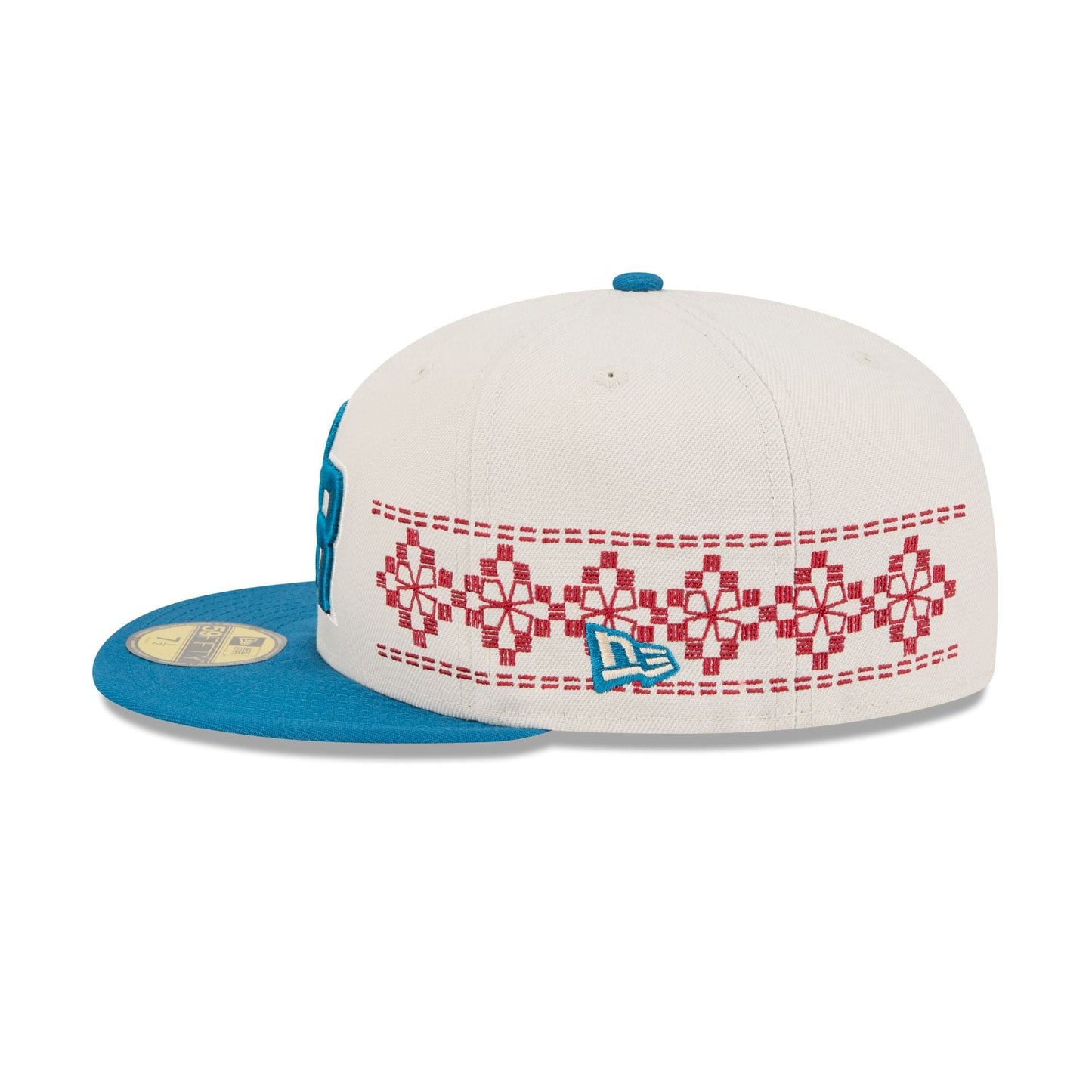 Pictured is this World Baseball Classic Latin Embroidery Puerto Rico 59FIFTY Fitted cap in light beige. 5