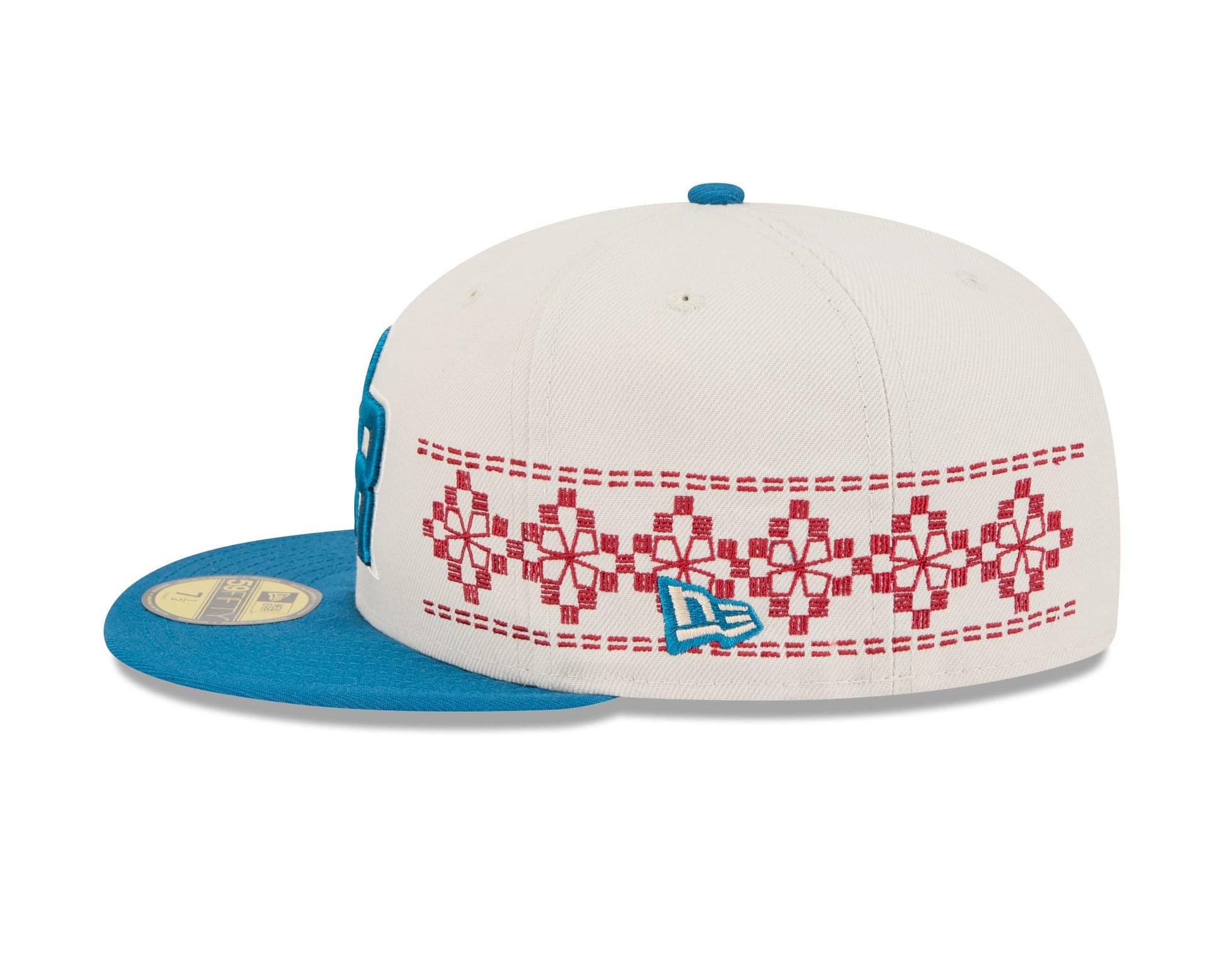 Pictured is this World Baseball Classic Latin Embroidery Puerto Rico 59FIFTY Fitted cap in light beige. 5