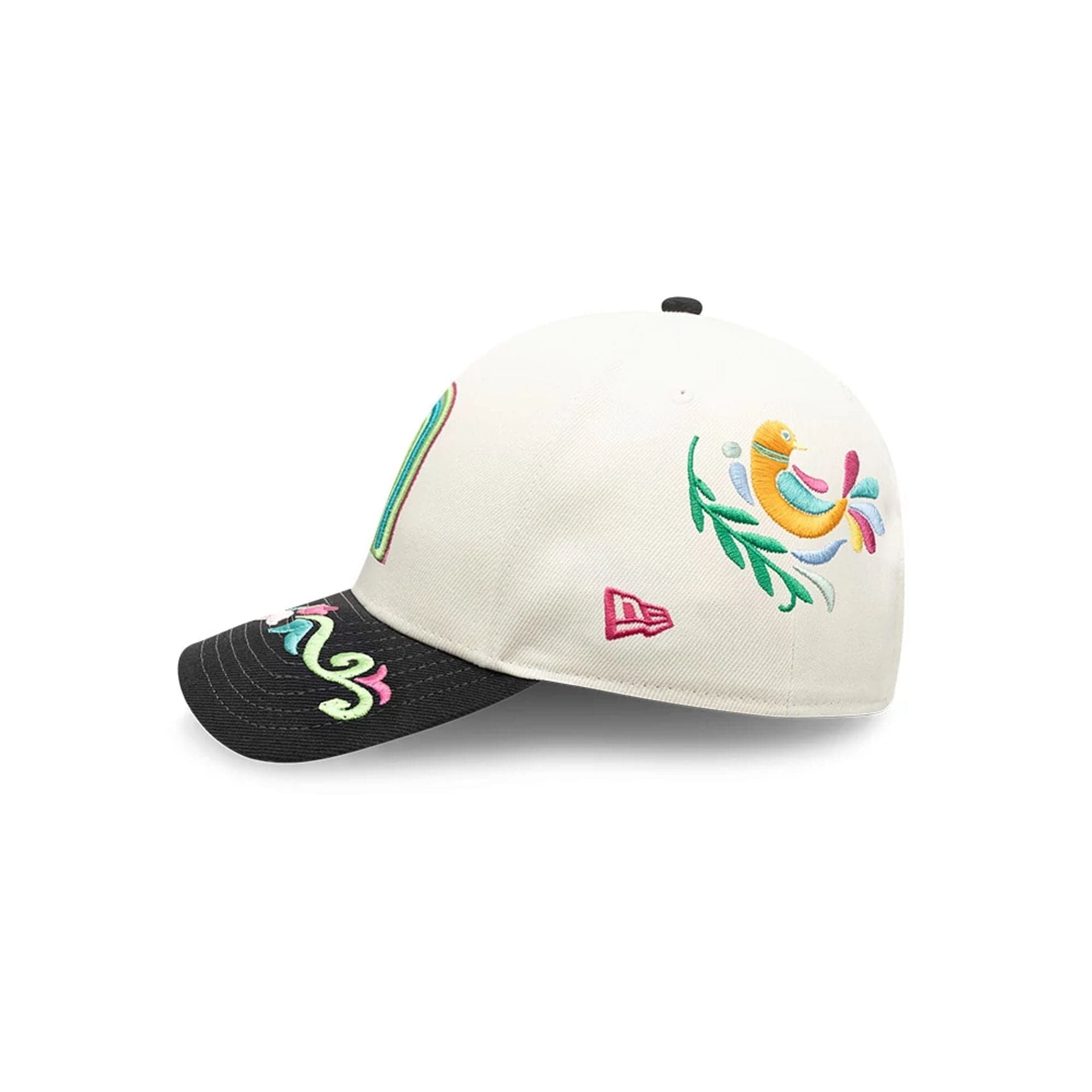 Pictured is this World Baseball Classic Latin Embroidery Mexico 9FORTY M-Crown A-Frame cap in white. 5
