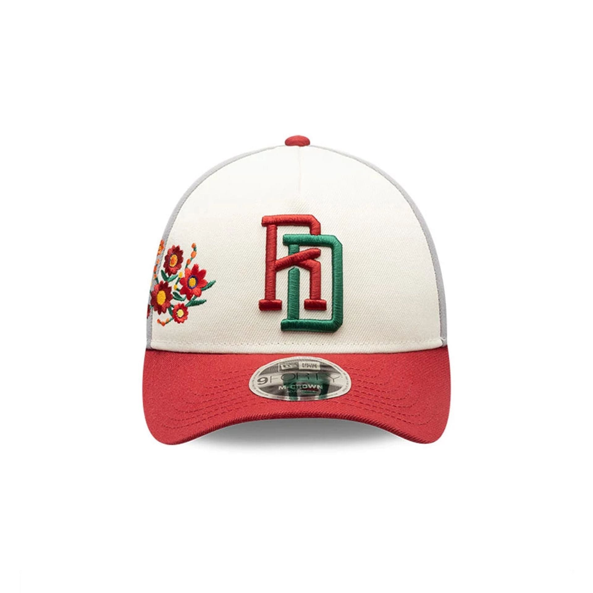 Pictured is this World Baseball Classic Latin Embroidery Dominican Republic 9FORTY M-Crown A-Frame cap in white. 3
