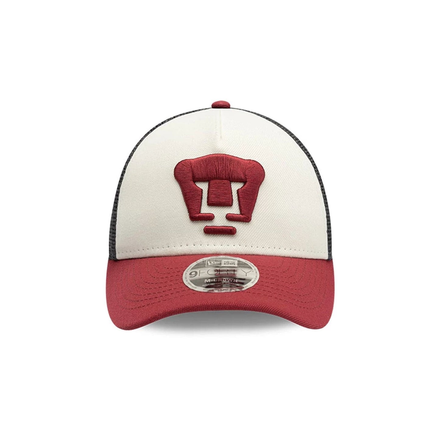 Pictured is this Liga MX Pumas Unam 9FORTY M-Crown A-Frame Trucker cap in white. 4