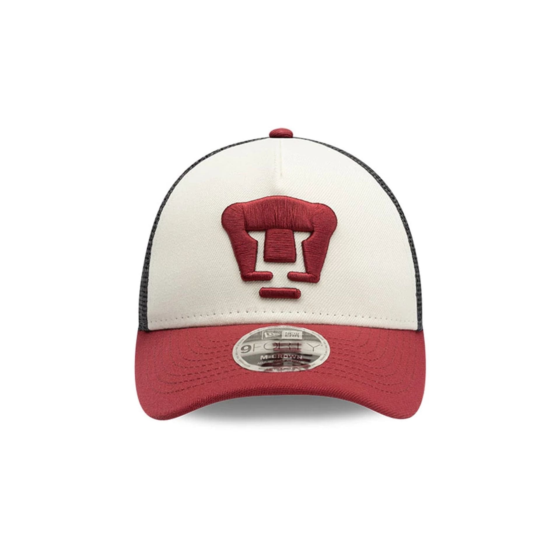 Pictured is this Liga MX Pumas Unam 9FORTY M-Crown A-Frame Trucker cap in white. 4