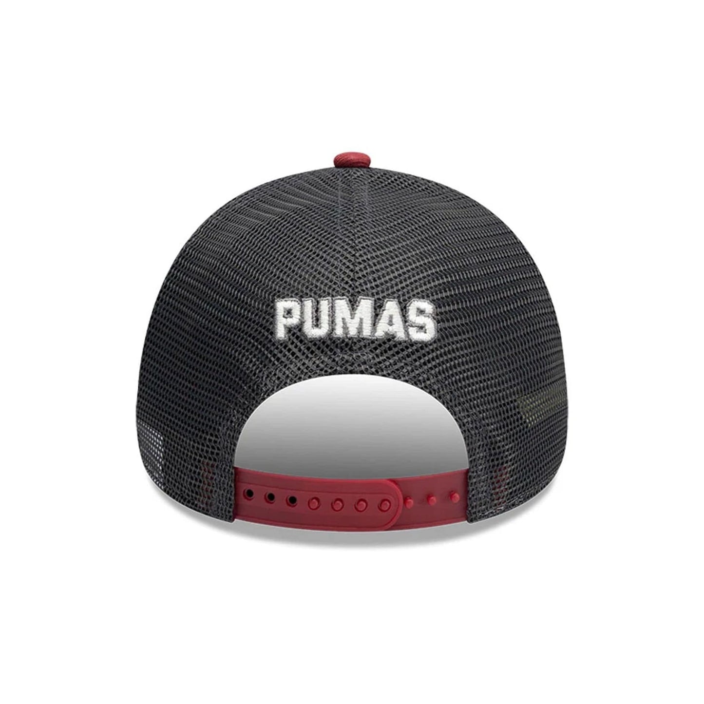 Pictured is this Liga MX Pumas Unam 9FORTY M-Crown A-Frame Trucker cap in white. 3