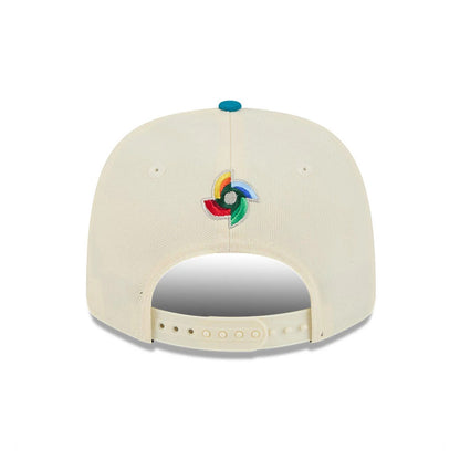 Pictured is this World Baseball Classic Latin Embroidery Mexico 9SEVENTY Stretch Snap cap in white. 5