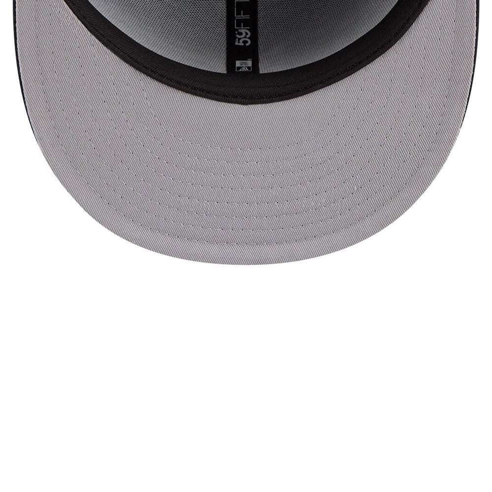 Pictured is this MLB Script Detroit Tigers 59FIFTY Fitted cap in navy. 2