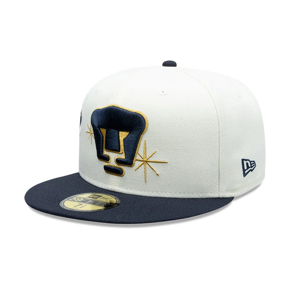 Pictured is this Liga MX Pumas Unam 59FIFTY Fitted cap in white. 3