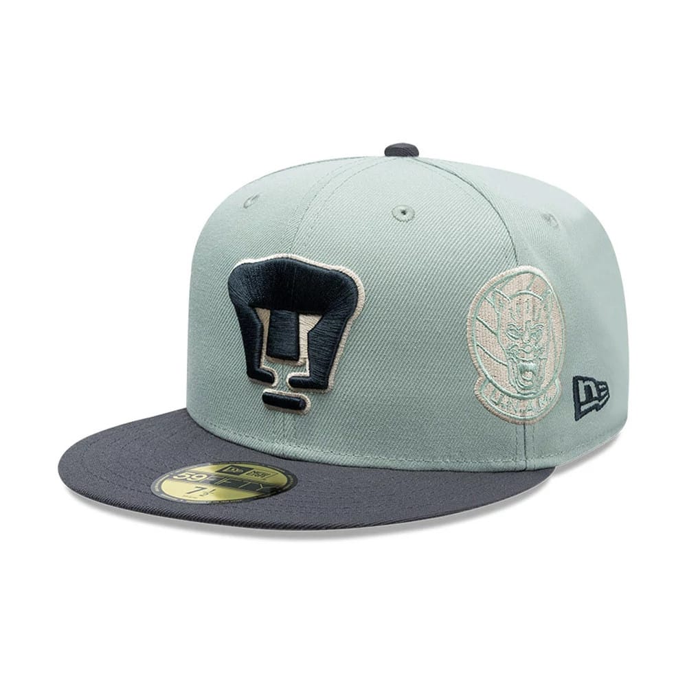 Pictured is this Liga MX Pumas Unam 59FIFTY Fitted cap in pastel green. 4