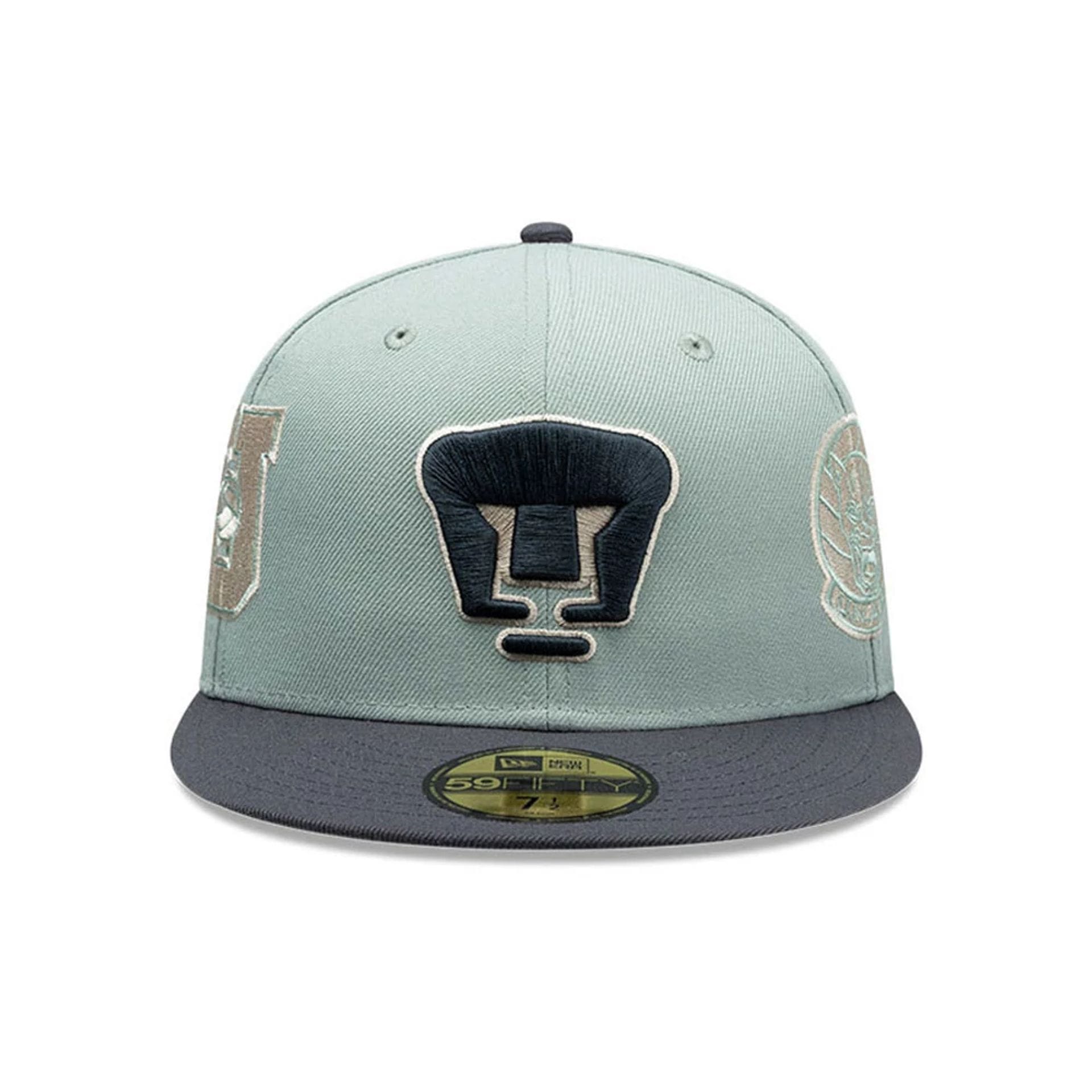 Pictured is this Liga MX Pumas Unam 59FIFTY Fitted cap in pastel green. 3