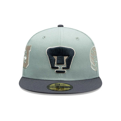 Pictured is this Liga MX Pumas Unam 59FIFTY Fitted cap in pastel green. 3