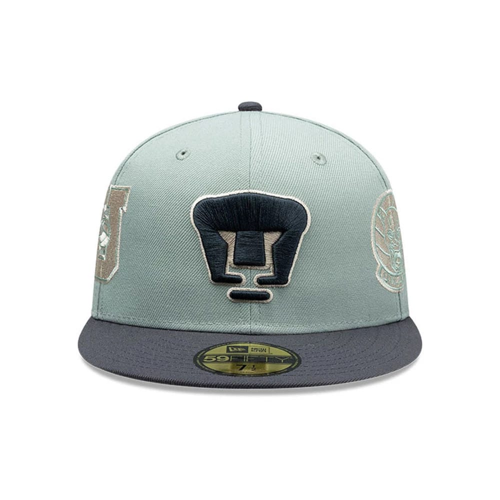 Pictured is this Liga MX Pumas Unam 59FIFTY Fitted cap in pastel green. 3