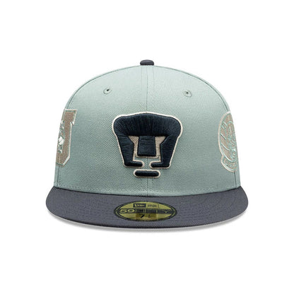 Pictured is this Liga MX Pumas Unam 59FIFTY Fitted cap in pastel green. 3