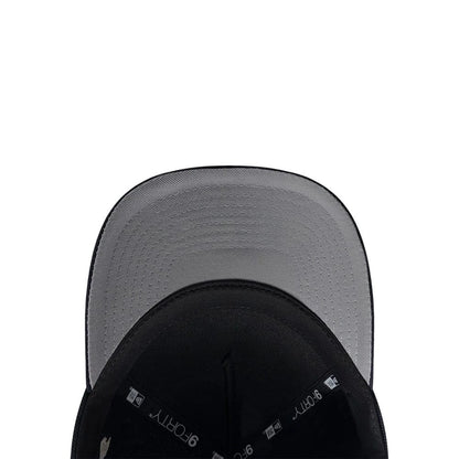 Pictured is this MLB Script Boston Red Sox 9FORTY M-Crown A-Frame Adjustable cap in navy. 2
