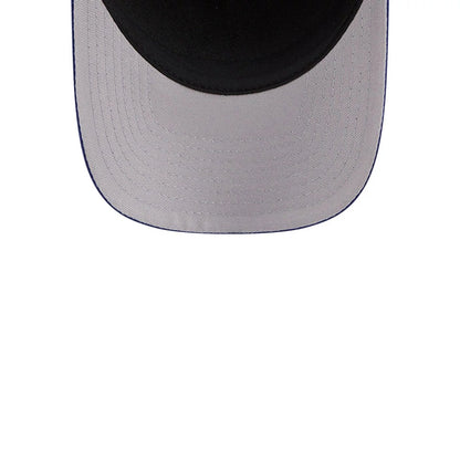 Pictured is this MLB Script LA Dodgers 9FORTY M-Crown A-Frame Adjustable cap in dark blue. 2