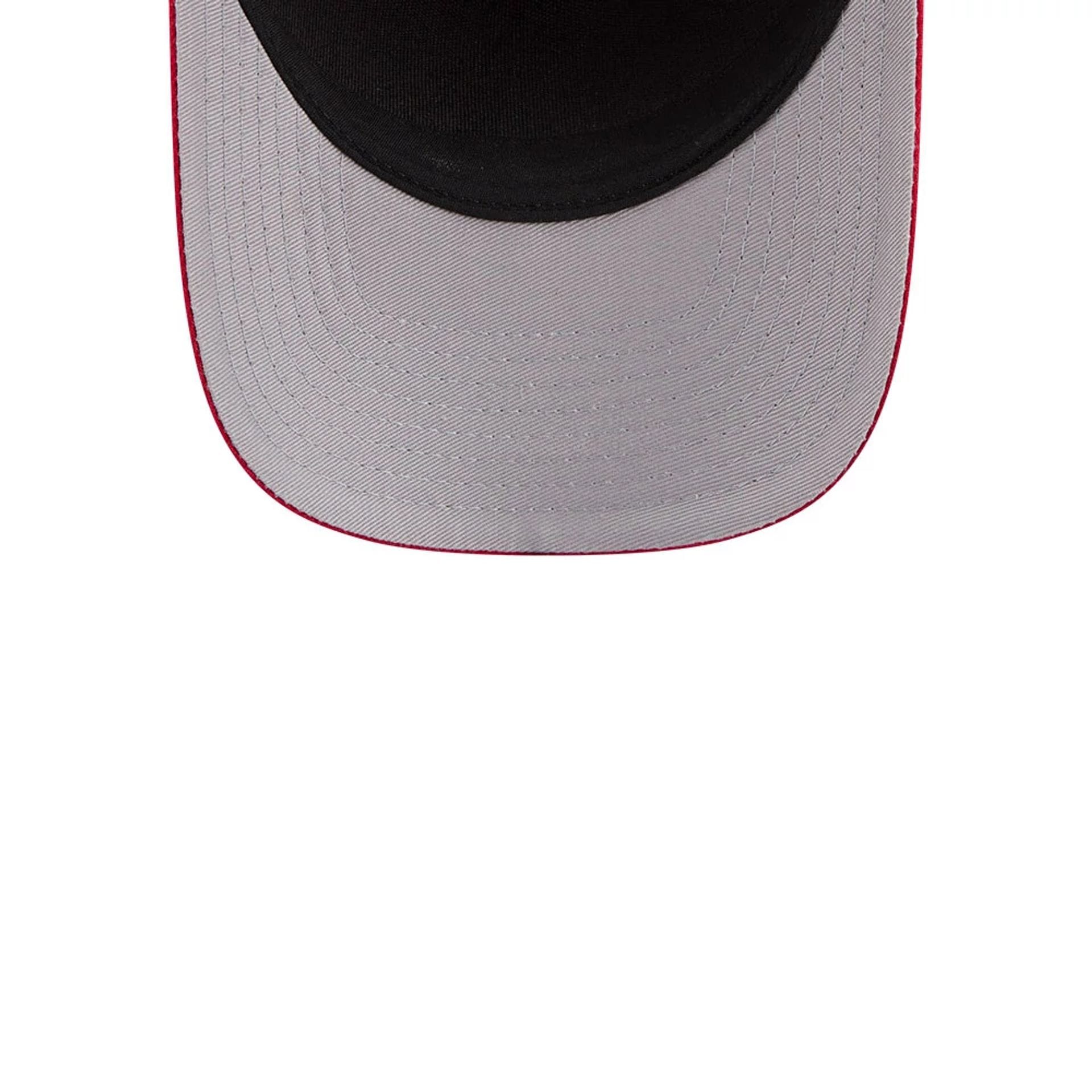 Pictured is this MLB Script LA Angels 9FORTY M-Crown A-Frame Adjustable cap in red. 2