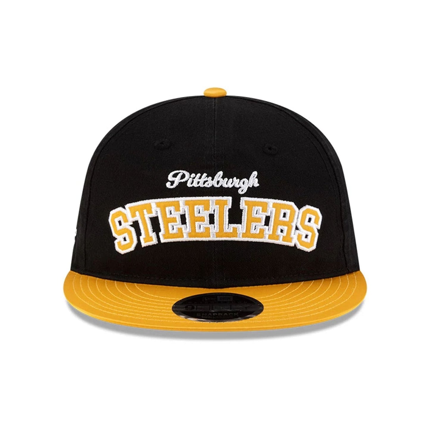 This is a Pittsburgh Steelers NFL Historic Black Retro Crown 9FIFTY Snapback Adjustable Cap 2