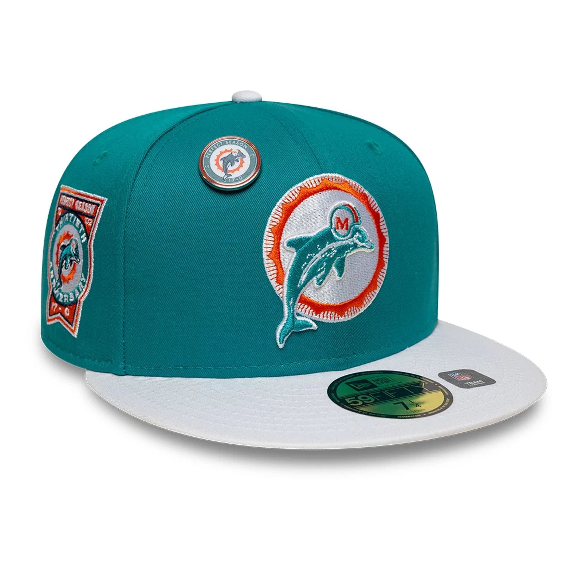 NFL International Games 2025 Miami Dolphins Turquoise 59FIFTY Fitted Cap